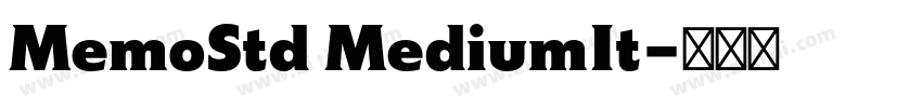 MemoStd MediumIt字体转换